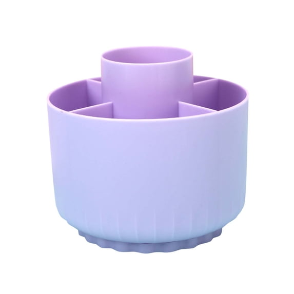 360 Degree Rotating Pen Holder Multifunctional Desk Organizer with 5 Compartments Rotatable Makeup Pen Storage Box Stationery Organizer for Office Home