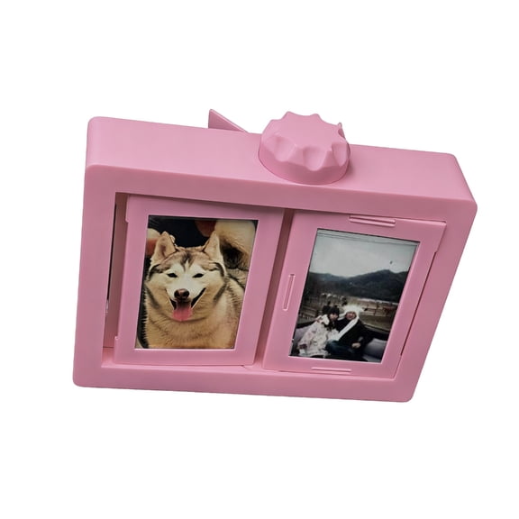 360 Degree Rotating Photo Frame 3Inch Holds 24 Photos Display Stand For Desk Decoration