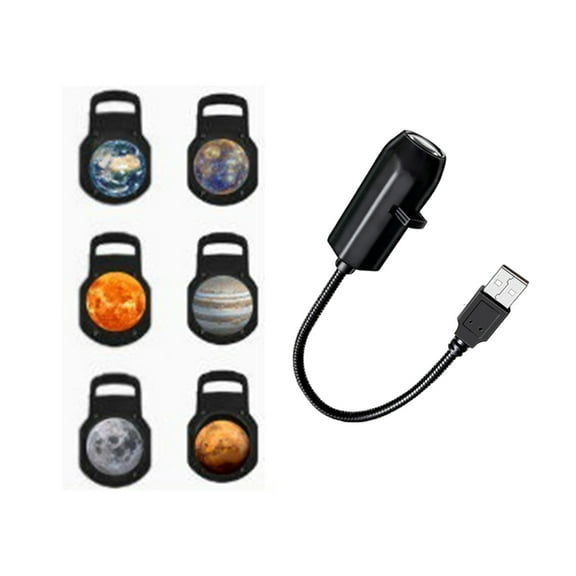 360 Degree Rotating Planet Projection Night Lamp Space Themed Projector Lamp Room Atmospheres Lighting Easy to Use
