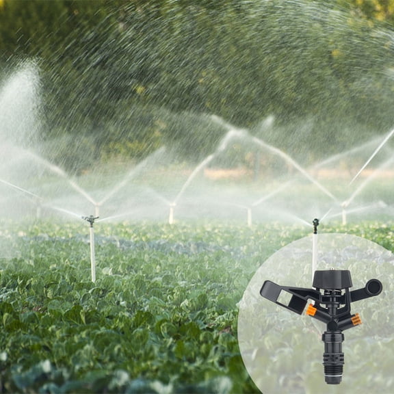 360 Degree Rotating Plastic Rocker Arm Sprinkler, Water-Saving Adjustable Irrigation for Garden Lawn Use