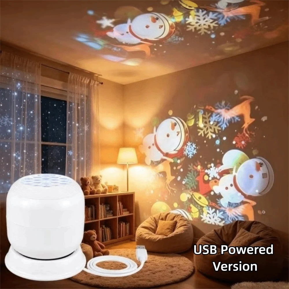 360 Degree Rotating Projection Night Light USB Powered Dynamic Lighting ...