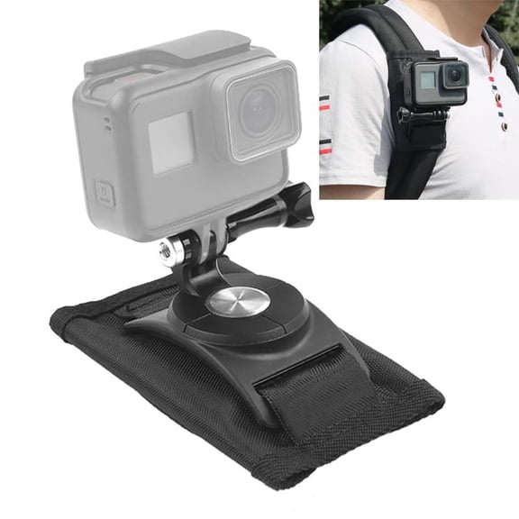 360 Degree Rotating Quick Release Strap Mount Shoulder Backpack Mount for GoPro, Insta360, DJI and