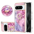 thumbnail image 1 of 360 Degree Rotating Ring Stand Case for Google Pixel 8 Pro,Dteck Shockproof Marble Patterned TPU Case Kickstand Slim Back Cover, Pink, 1 of 4