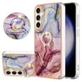 thumbnail image 1 of 360 Degree Rotating Ring Stand Case for Samsung Galaxy S24 Plus,Dteck Shockproof Marble Patterned TPU Case Kickstand Slim Back Cover, Rose, 1 of 6