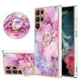 thumbnail image 1 of 360 Degree Rotating Ring Stand Case for Samsung Galaxy S24 Ultra,Dteck Shockproof Marble Patterned TPU Case Kickstand Slim Back Cover, Pink, 1 of 6