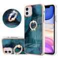 thumbnail image 1 of 360 Degree Rotating Ring Stand Case for iPhone 11,Dteck Shockproof Marble Patterned TPU Case Kickstand Slim Back Cover, Green, 1 of 6