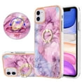 thumbnail image 1 of 360 Degree Rotating Ring Stand Case for iPhone 11,Dteck Shockproof Marble Patterned TPU Case Kickstand Slim Back Cover, Pink, 1 of 6