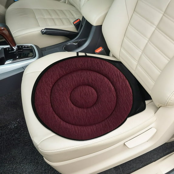 360-Degree Rotating Seat Cushion with Non-Slip Base for Office Chair, Car, and Home Use - Pressure Relief for Back and Hips