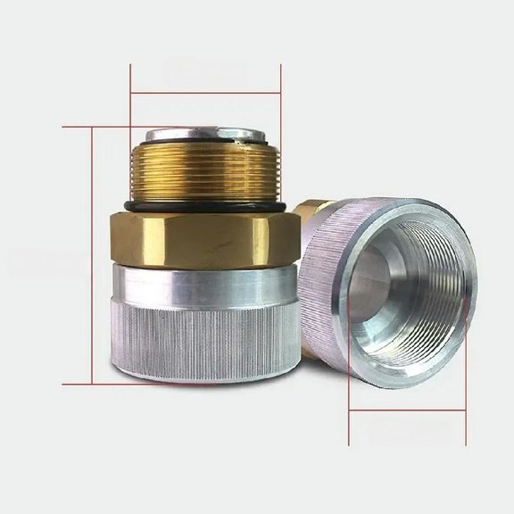 360 Degree Rotating Thread Joint 1Pc For Rubber Oil Pipe 6 Points 1 Inch Flexible Connector Fitting