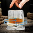 thumbnail image 1 of 360 Degree Rotating Whiskey Glass, Spinning Cocktail Glass with Stable Decoupled Base, Fashioned Crystal Cut Drinking Glassware with Stress Relief Function, Unique Whiskey Gift for Husband Father, 1 of 7