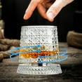 thumbnail image 1 of 360 Degree Rotating Whiskey Glass, Spinning Cocktail Glass with Stable Decoupled Base, Fashioned Crystal Cut Drinking Glassware with Stress Relief Function, Unique Whiskey Gift for Husband Father, 1 of 7