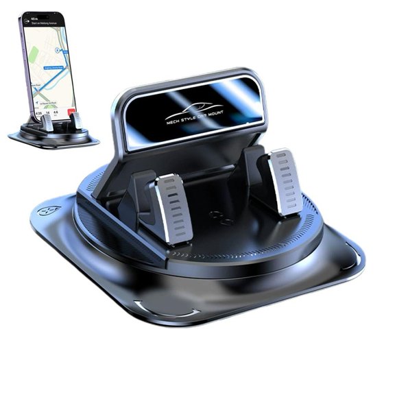 360 Degree Rotation Car Phone Mount Upgraded Stable Suction Cup Base Dashboard Navigation Bracket One Hand Operation Universal Smartphone Cradle