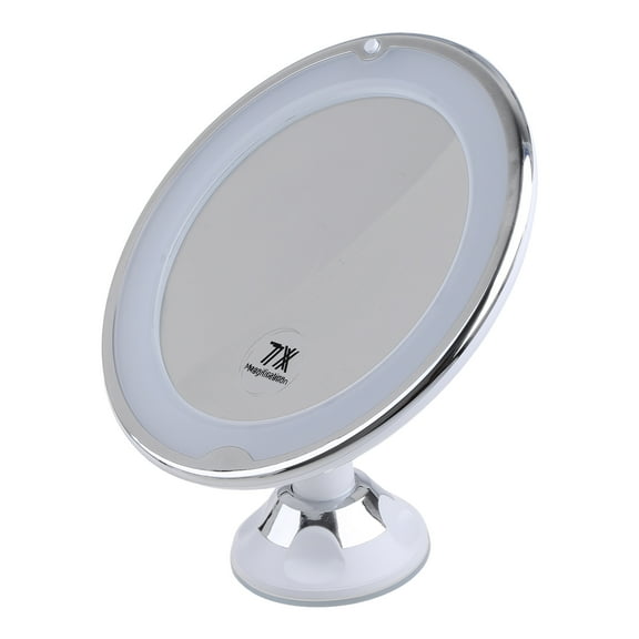 360 Degree Rotation LED Makeup Mirrors Round Suction Cup 7x Magnifying Illuminated Makeup Mirror Makeup Tools