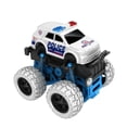 thumbnail image 1 of 360 Degree Rotation Police Monster Truck Inertia Stunt Vehicle with Friction Power for High Speed Racing and Impact Flip Action Fun Performance White, 1 of 6