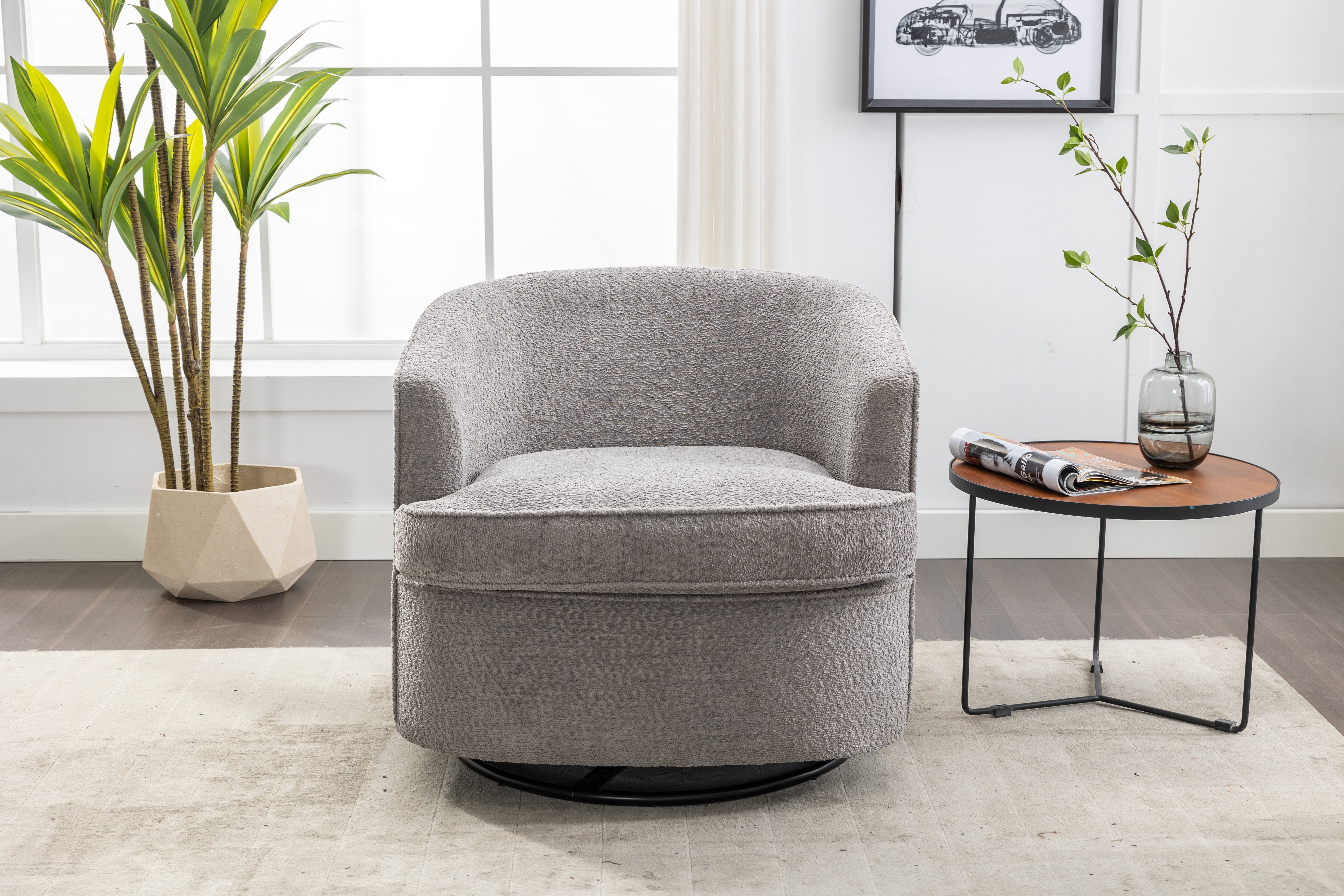 360 Degree Swivel Accent Chair, Small Living Room Chair, Modern Swivel