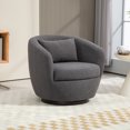 thumbnail image 1 of 360 Degree Swivel Accent Chair, Teddy Fabric Round Sofa Club Upholstered Barrel with Hidden Storage Space, Small Modern Arm Chair for Nursery, Living Room, Hotel, Bedroom, Office, Lounge, Hotel Office, 1 of 7