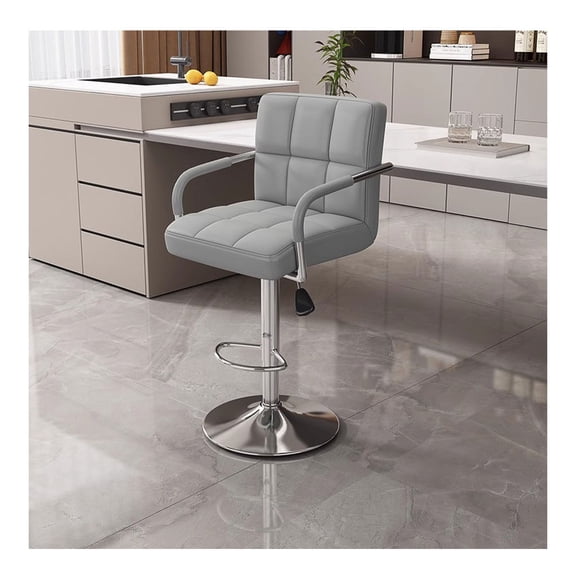 360-Degree Swivel Bar Stools Adjustable Swivel Barstools Leather Stools for Kitchen Island Counter Height Bar Chairs with High Back and Legs for Dining Room Coffee Corner