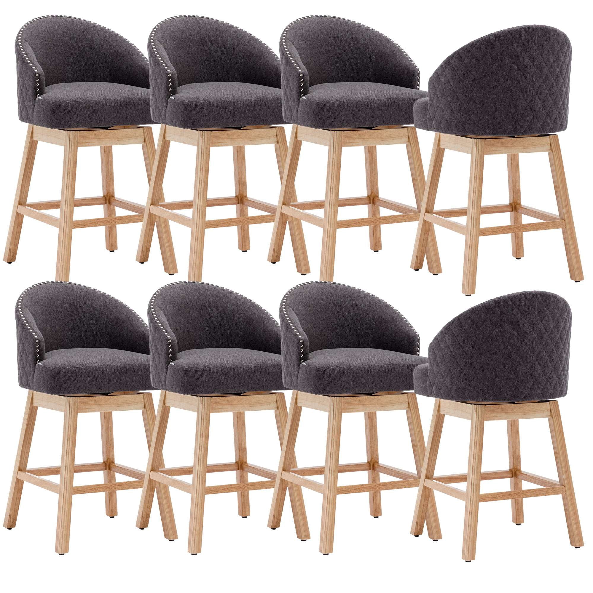 360 Degree Swivel Bar Stools, Counter Height Barstools, Modern ...