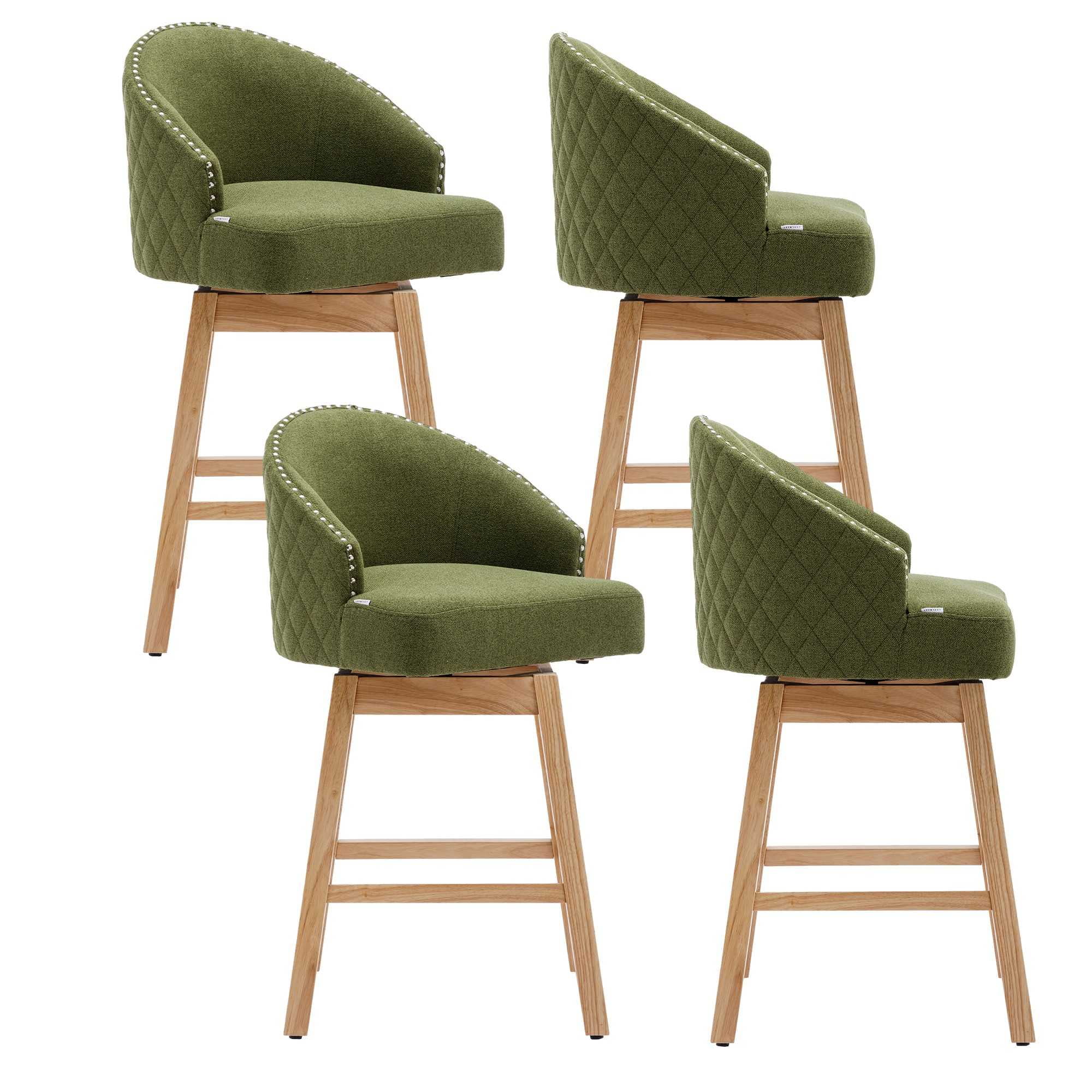 360 Degree Swivel Bar Stools, Counter Height Barstools, Modern