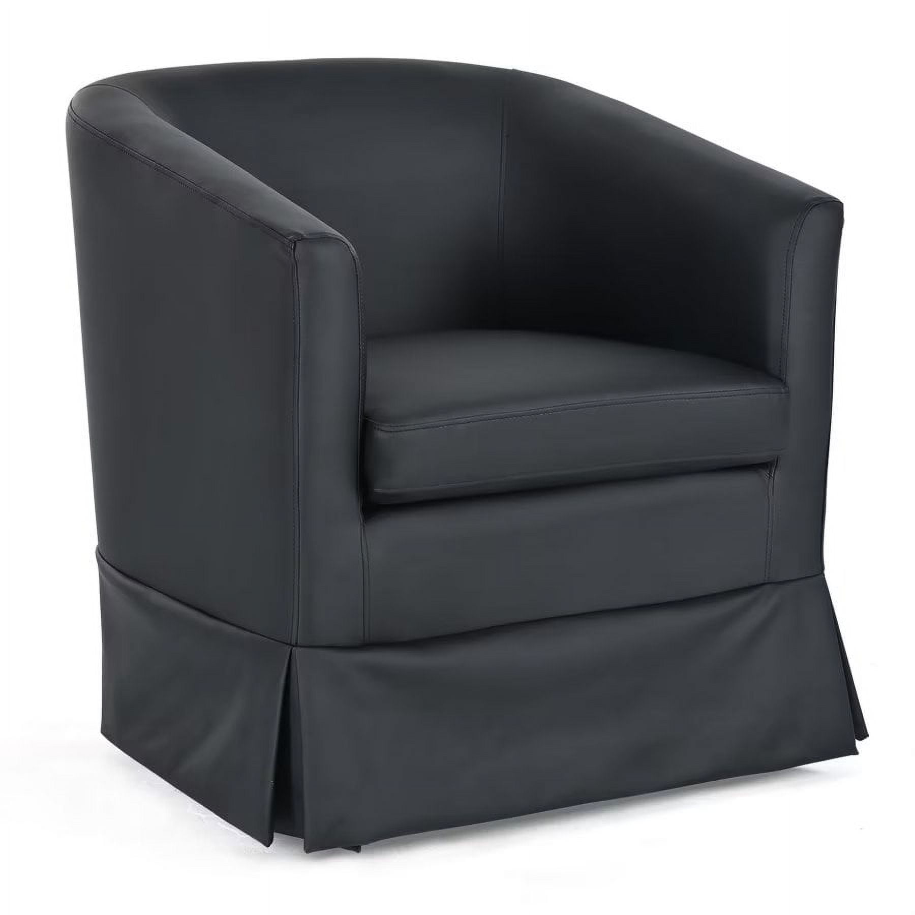 360Degree Swivel Barrel Chair with WrapAround Backrest, Leisure Club