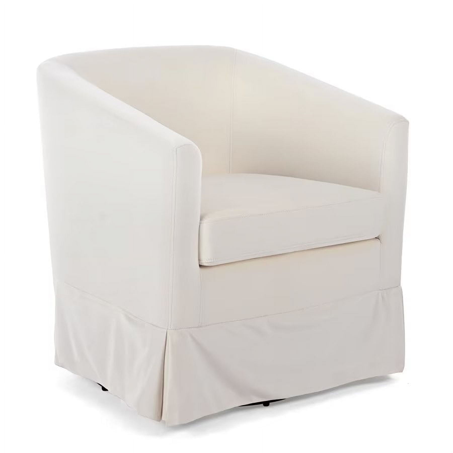 360-Degree Swivel Barrel Chair with Wrap-Around Backrest, Round Reading ...