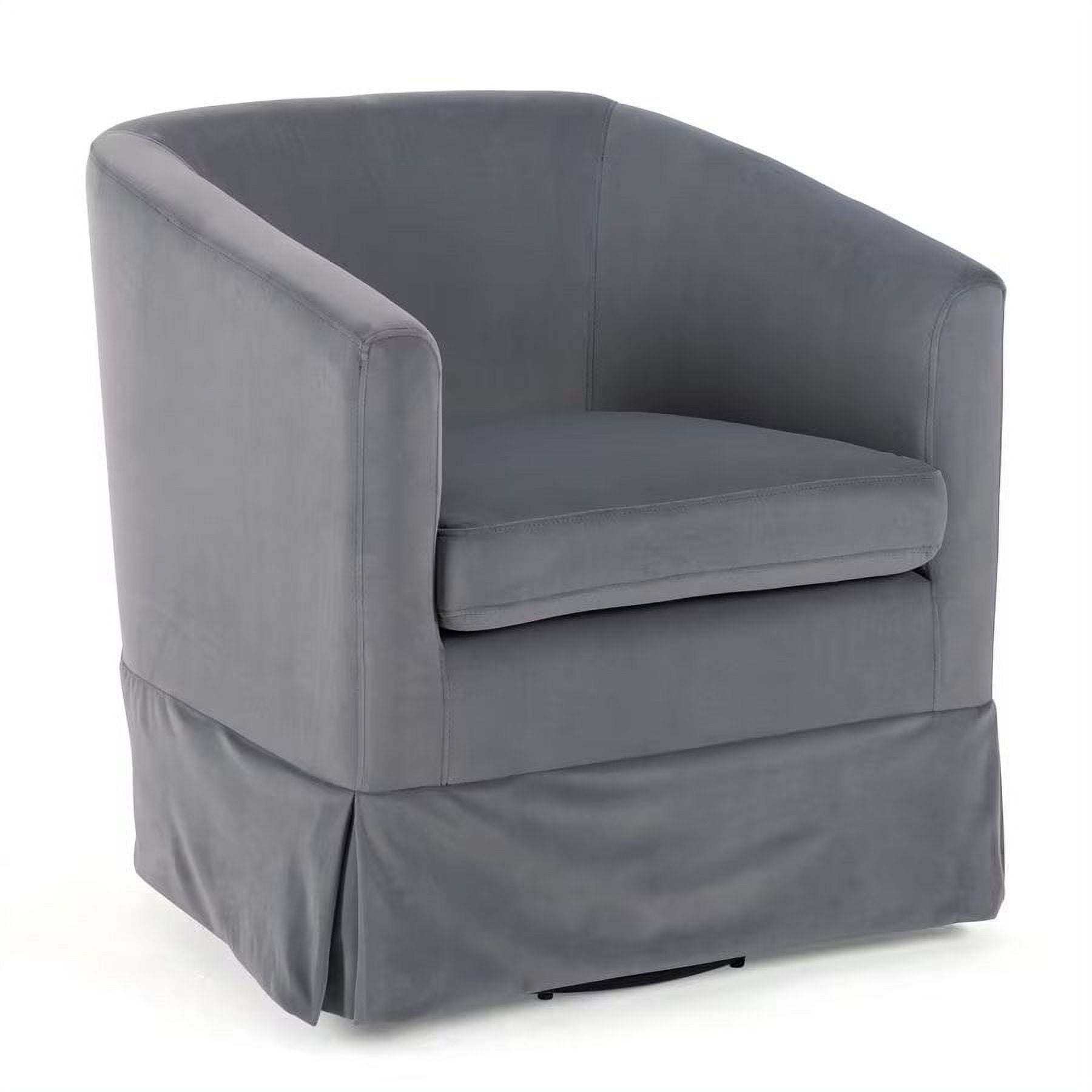 360-Degree Swivel Barrel Chair with Wrap-Around Backrest, Round Reading ...