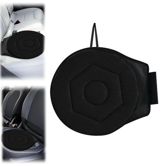 360 Degree Swivel Car Seat Cushion - Rotating Seat Cushion for Elderly & Mobility Support, Non- Ergonomic Design, Memory Foam, Soft & Comfortable, Easy Turn Swivel Cushion for Car, Office Chair