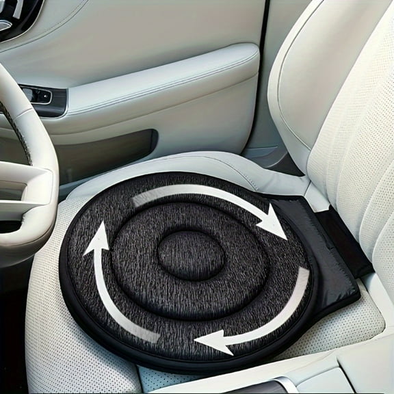 360 Degree Swivel Car Seat Cushion with Memory Foam for Easy Vehicle Entry and Exit Universal Fit All Seasons