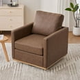 thumbnail image 1 of 360 Degree Swivel Club Chair in Elegant PU Upholstery, Single Sofa for Living Room, Office & Nursery, 1 of 10