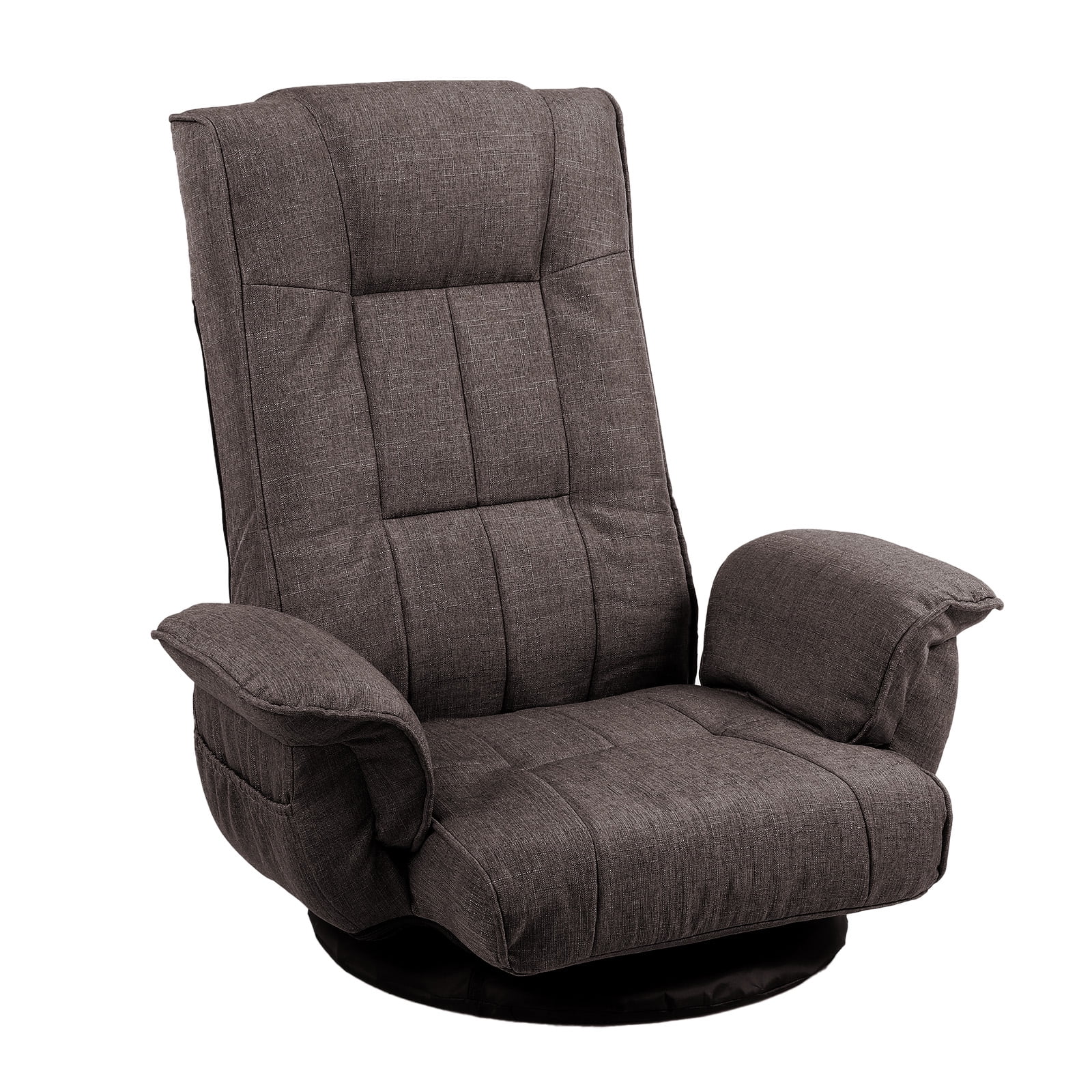 360 Degree Swivel Floor Chairs for Adults, Gaming Floor Chair with Back Support, 14 Angles Adjustable Comfortable Floor Lounge Chair Folding Video Game Chairs Office Bedroom