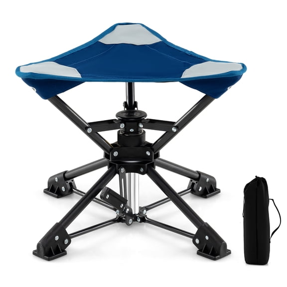 360 Degree Swivel Hunting Stool with Anti Sink Feet, Folding Camping Chair