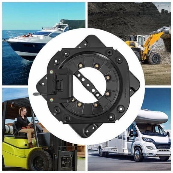 360 Degree Swivel Seat Base for Vans & RVs - Heavy Duty 3mm Steel, 4 Locking Positions, 286 lbs Capacity - Universal Fit for Ford Transit, Mercedes Sprinter, Ram Promaster Camper Van Conversions