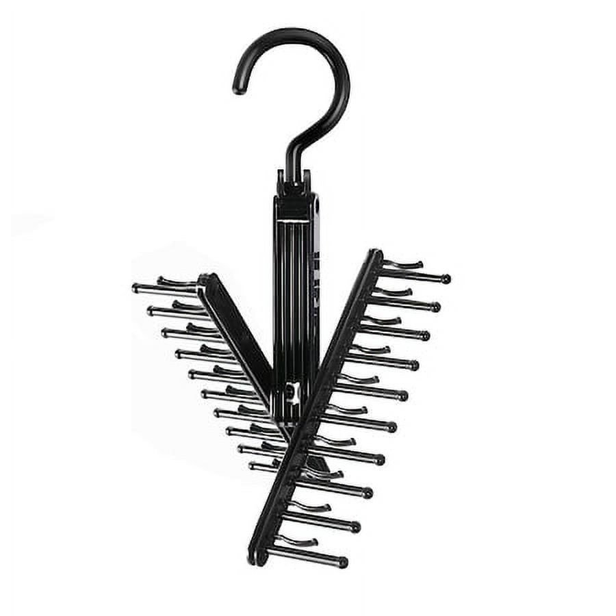 360Degree Swivel Tie and Belt Hanger with NonSlip Clips — Space