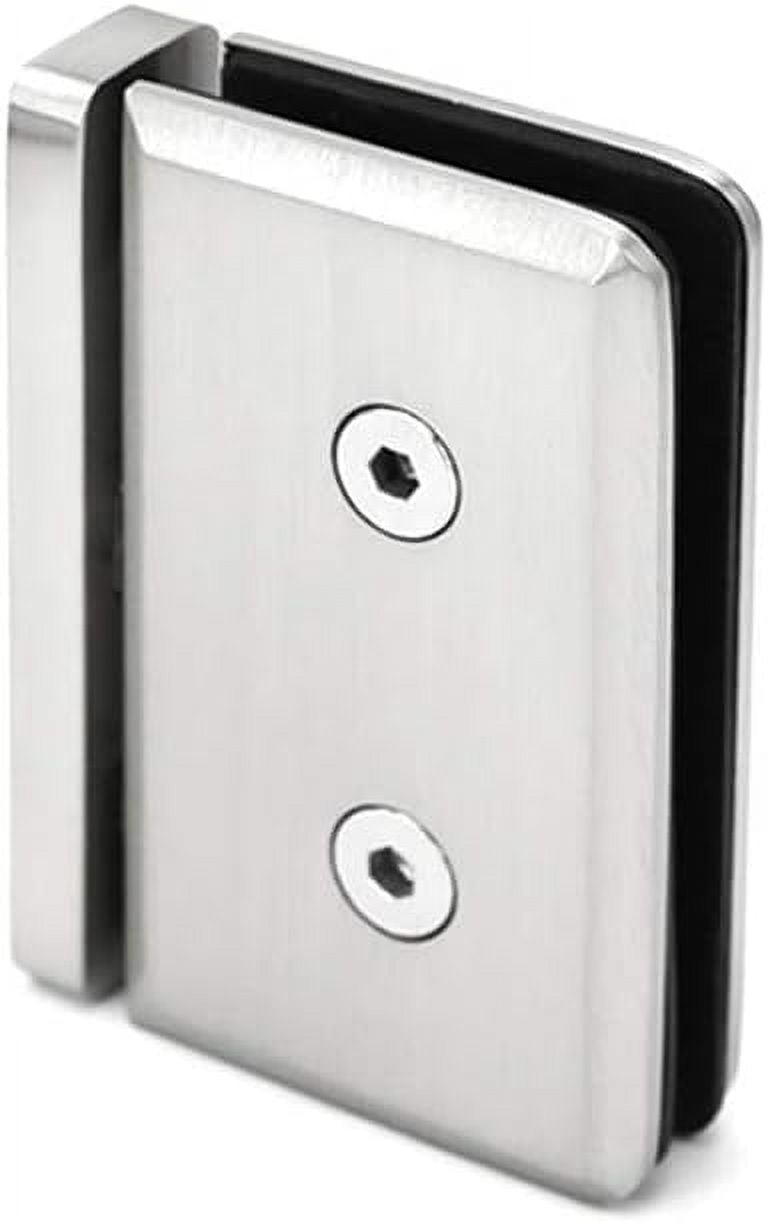 360 Degree Wall Mount Shower Door Glass Bracket For 1/2" 3/8" Glass, Brushed Finish, GAS303PS