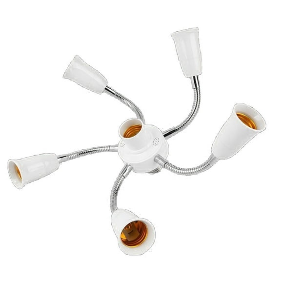 LED Bulb Holder 3 in 1/4 in 1/5 in 1/6 in 1 E27 Base Socket Splitter LED Light Socket Light Bulb Adapter Holder