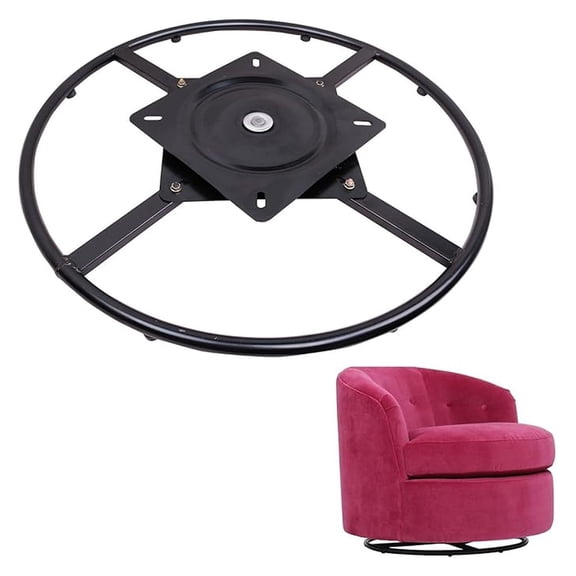 360 Degrees Rotate Swivel Round Chair Recliner Base Bracket Couch Mechanism Bottom Plate Hinge ,Black,24''