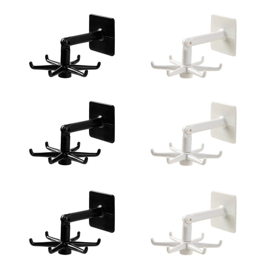 360 Degrees Rotating Folding Hook Self-Adhesive 180 Degrees Vertical Flip Hook Kitchen Hooks