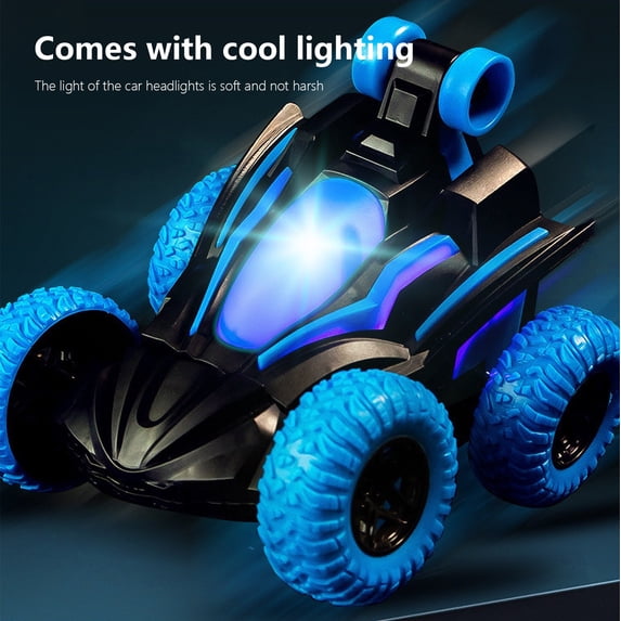 360° Double Sided Flip RC Stunt Car with LED Lights, Remote Control Off-Road Tumbling Truck, Shockproof Rubber Tire Toy Gift for Boys Girls Ages 3+ Indoor Outdoor Play