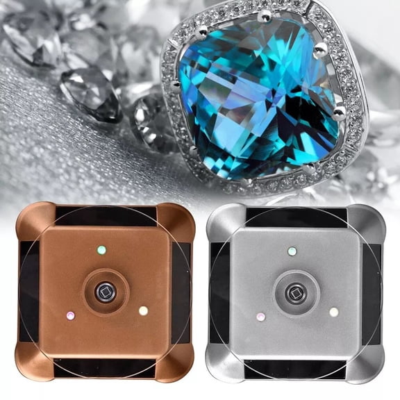 360° Electric Motorized Rotating Display Stand Jewelry Photography Show Holder Silver Smile Home