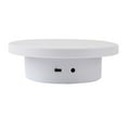 thumbnail image 1 of 360° Electric Turntable Display Stand with Adjustable Speed – Compact Rotating Table for Jewelry/Product Photography (10x10cm/14x14cm, White/Black), 1 of 6