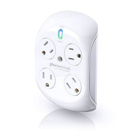 360 Electrical 36036 Revolve Surge Protector with 4 Rotating Outlets,White