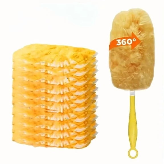 360 Electrostatic Dust Duster with Long Handle Disposable Cleaning Brush for Ceiling Fan Furniture Home Cleaning