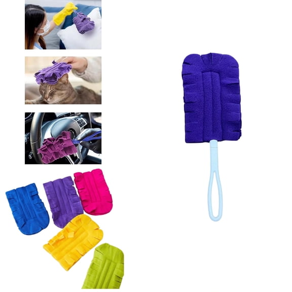360° Electrostatic Duster Refills, 2026 New Duster Refills Reusable, The Sustainable Choice for a Dust-Free Home, Microfiber Dusting Heads, Duster Refills Washable for Hand Duster,Purple