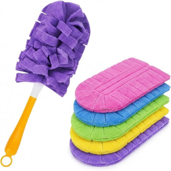 360°Electrostatic Duster Refills— The Sustainable Choice for a Dust-Free Home 5 Pcs Reusable Dusters Washable for House & Car