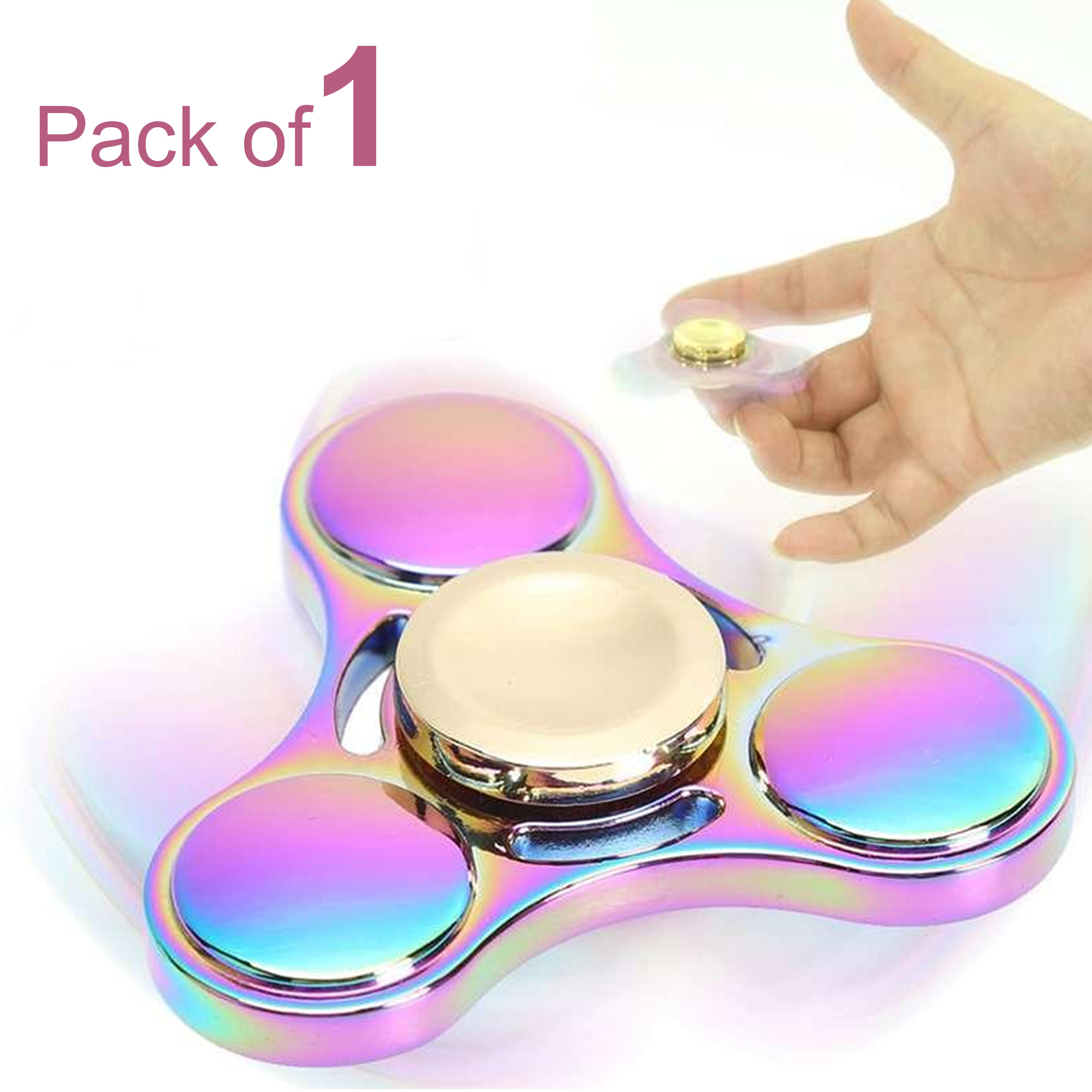 360 Fidget Spinner Rainbow Premium Spinner Toys 1 Pack for Stress