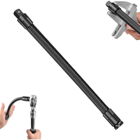360 Flex Rod for Impact, 1/2 Flexible Shaft Extension Extender Torque Socket, Portable Ratchet Spanners Impact Electric Wrench Connecting Rod for Electric Wrench & Impact Wrench