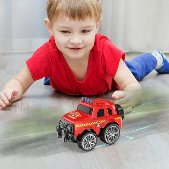 360° Flip Police Car Toy - Push & Go Stunt Vehicle for Boys Age 2-5, No Battery Needed Toddler Toys, Christmas Gifts & Party Favors (3.9in)