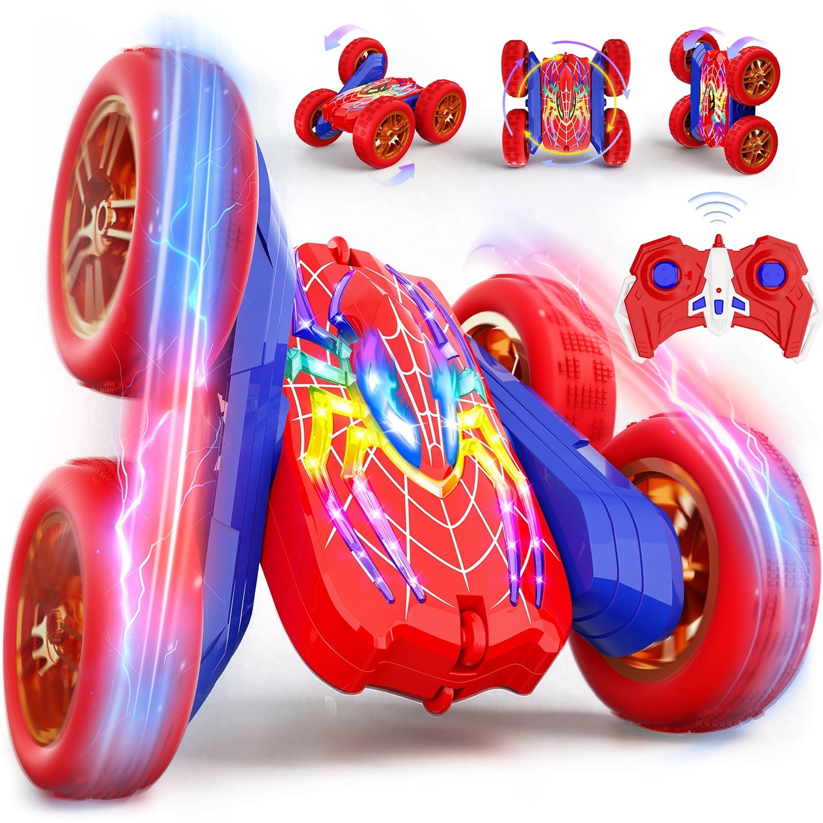 Aogsiyt, Spider RC Car, Blue, 360¬∞ Stunt 4WD Remote Control Toy ...