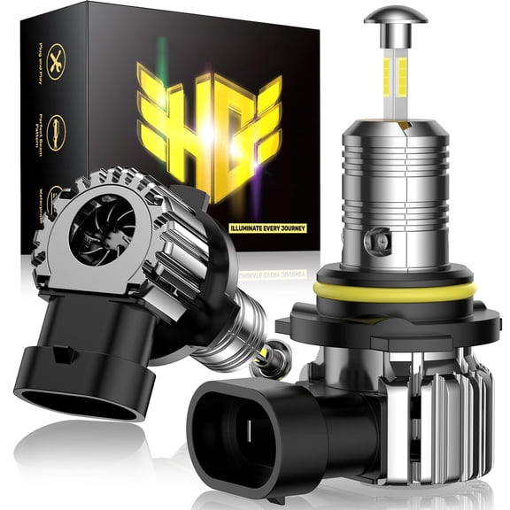 SPEEDWOW 360° Full IIlumination T6F 9006/HB4 60W 6500K White 20000LM IP68 LED Headlight Bulbs 2 Pcs