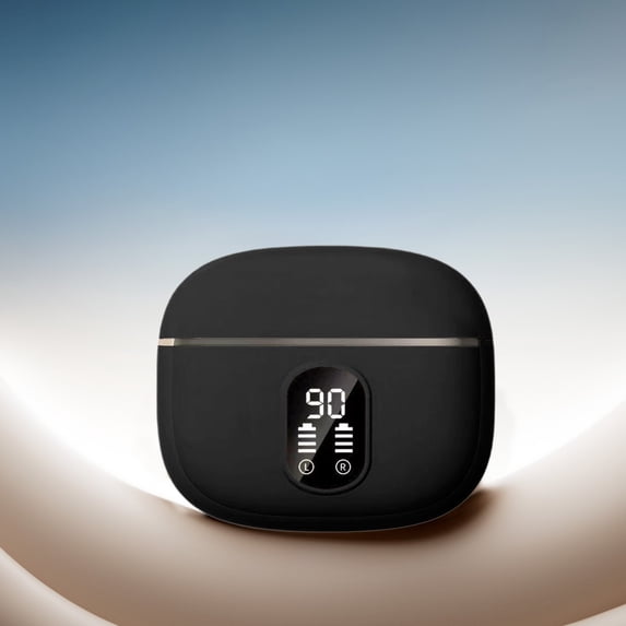 360° Immersive Sound Bluetooth Earphones, Noise Canceling, LED Display, Long Wear Comfort, High Definition Calls, Wireless Headset for Travel, Office, Fitness